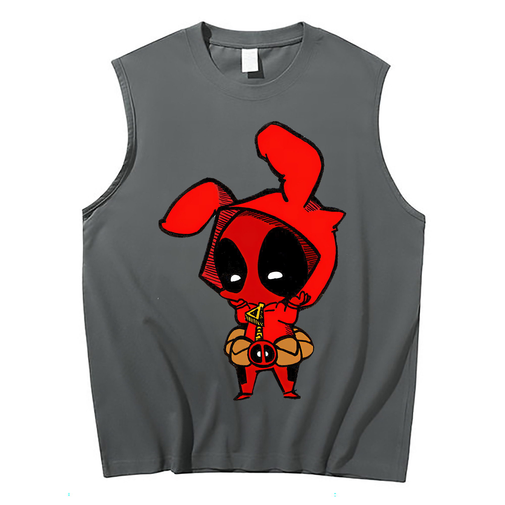 （画像用） Deadpool デッドプール コットン100％タンクトップ（フロントプリント）